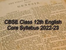 सीबीएसई 12वीं इंग्लिश कोर सिलेबस 2022-23 (CBSE 12th English Core Syllabus PDF Download)