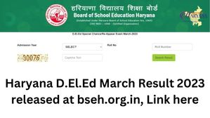 हरियाणा D.El.Ed मार्च रिजल्ट 2023 हुआ जारी, bseh.org.in पर करें चेक