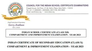 ICSE, ISC Compartment Exam 2023 Timetable: सीआईएससीई 10वीं, 12वीं कम्पार्टमेंट शेड्यूल हुआ जारी, देखें डेटशीट