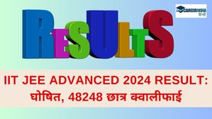 IIT JEE Advanced 2024 Result: आईआईटी जेईई एडवांस्ड रिजल्ट घोषित, 48248 छात्र क्वालीफाई