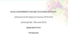 திரைத்துறையில் இனி டிகிரி வாங்கலாம்... அழைக்கிறது நம்ம எம்ஜிஆர் திரைப்படக் கல்லூரி!  