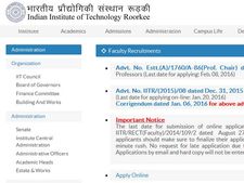 ரூர்கி ஐஐடி-யில் பேராசிரியர் வேலை!!