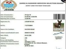 ஜம்மு காஷ்மீரில் கழுதைக்கு ஹால்டிக்கெட்! 