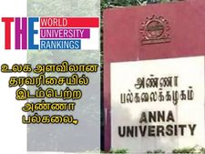 டைம்ஸ் தரவரிசை பட்டியல்: உலக அளவில் இடம்பெற்ற அண்ணா பல்கலை!
