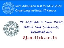 IIT JAM Admit Card 2020: நுழைவுத் தேர்விற்கான ஹால் டிக்கெட் வெளியீடு!