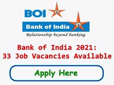 BOI Recruitment 2021: பேங்க் ஆப் இந்தியாவில் கொட்டிக்கிடக்கும் வேலை வாய்ப்புகள்!