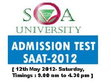 SAAT-2012 Entrance To Be Held On 12 May,2012      