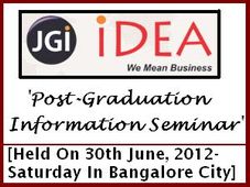 'PG Information Seminar' On 30 June Held In B'lore