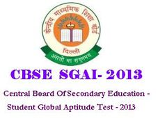CBSE's SGAI 2013 Held On 20 Jan 2013- Notification
