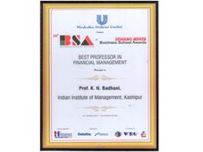 IIMKashipur Professors Won 20th Dewang Mehta Award