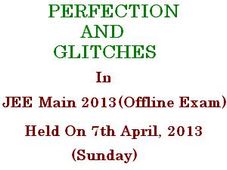 JEE Main 2013 Held With Perfection And Glitches