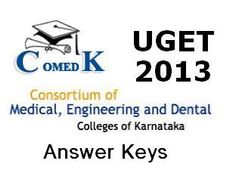 ComedK UGET 2013 Answer Keys