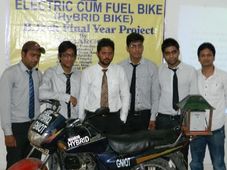 Electric Cum Fuel Bike Prepared by GNIOT Final Yr B.Tech Students