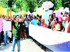 Protest at Manipur Institute of Technology 