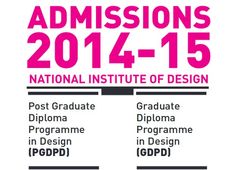 National Institute of Design offers Design Programmes admission 2014
