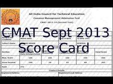 Download CMAT September 2013 score card