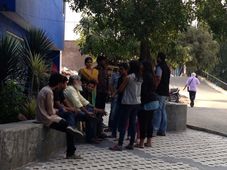 Bollywood film art director Vinod Guruji coaching AISFM students