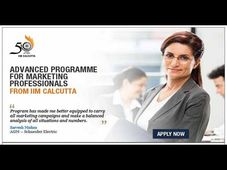 Advanced Programme for Marketing Professionals from IIM Calcutta