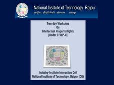 NIT, Raipur's two-day workshop on “Intellectual Property Rights”