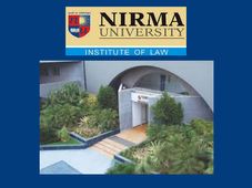 Institute of Law, Nirma University's admissions to Law programmes 2014