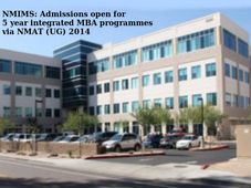 NMIMS opens 5 year integrated MBA programmes' admissions 2014