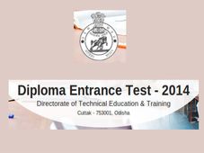 Diploma Entrance Test 2014 For Admissions To Various Diploma Courses