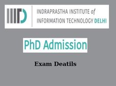 Details for IIIT-Delhi Ph.D courses' entrance exam
