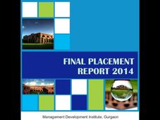 MDI Gurgaon announces Final Placement Report 2014