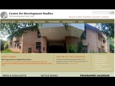 Centre for Development Studies offers M.A in Applied Economics