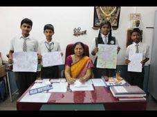 Oneindia organised Drawing Competition at MES High School, Jayanagar
