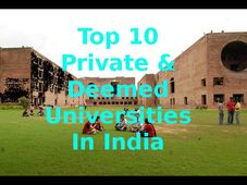 Top 10 Private & Deemed Universities in India 2015