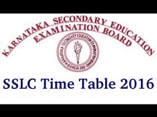 Karnataka SSLC board Exam Time Table 2016