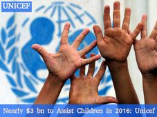 Nearly $3 Billion to Assist Children in 2016: UNICEF
