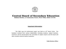 CBSE Class 12 Maths Paper: Subject Experts Committee Set To Review