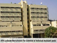 IITR Lucknow is Hiring for Scientist & Technical Assistant posts 2016