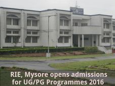 RIE, Mysore opens admission for UG/PG Programmes 2016