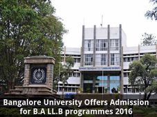  Bangalore University Offers Admission for B.A LL.B programmes 2016