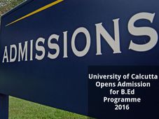 University of Calcutta Opens Admission for B.Ed Programme 2016