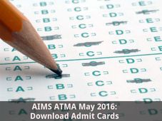 AIMS ATMA May 2016: Download Admit Cards 