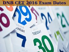 DNB CET 2016: Exam Dates