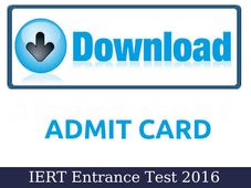 IERT Entrance Test 2016: Admit Cards Available for Download