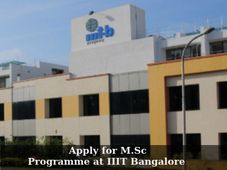 IIIT Bangalore Admissions 2016: Apply for M.Sc Programme