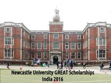 Newcastle University GREAT Scholarships, India 2016