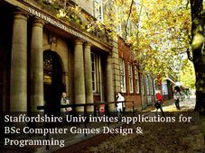 Staffordshire Univ offers BSc Computer Games Design & Programming
