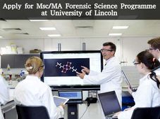Apply for Msc/MA Forensic Science Programme at University of Lincoln 