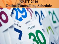 NEET 2016 Online Counselling Schedule For UG Medical Admissions