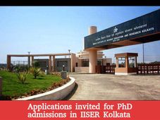 Applications invited for PhD admissions in IISER Kolkata