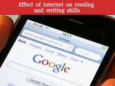 Effect of internet on reading and writing skills
