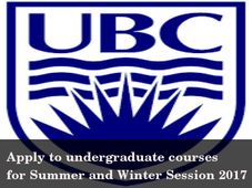 Admissions for Undergraduate Courses at University of British Columbia for Summer and Winter Session