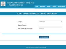 Kerala TET Result Released For December 2020 Session